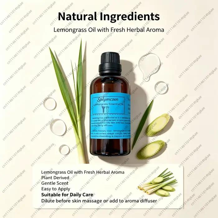 Huile essentielle parfumée naturelle à la citronnelle, matière première multi-usage pour savon fait main, bougie, diffuseur à bâtonnets, parfum d'ambiance maison