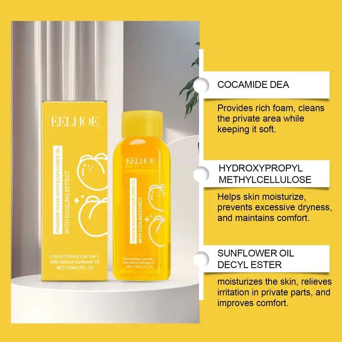 Nettoyant pour le corps féminin avec huile de tournesol naturelle