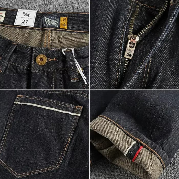 Jeans skinny vintage pour hommes, rayures rouges et blanches, jambes droites, document naturel, mode automne