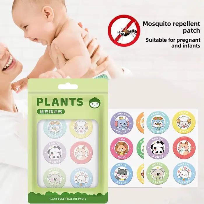 Patchs anti-moustiques, autocollants 100% naturels, non toxiques, à base d'huiles essentielles pures, pour éloigner les insectes, pour le camping et les voyages, 24/30/60/90 pièces