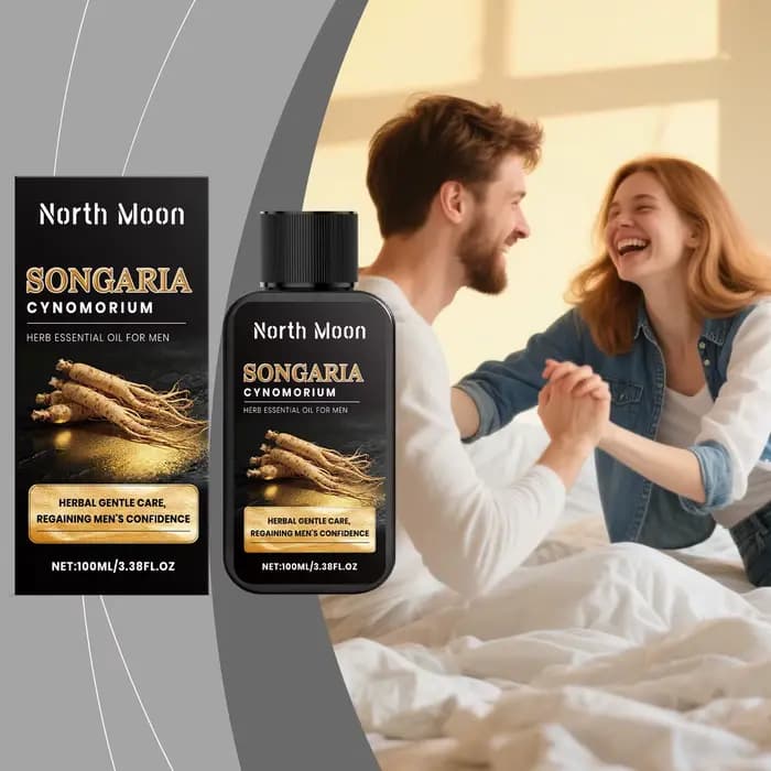 Huile Essentielle de Massage Corporel pour Hommes North Moon Herbal, Hydratation Profonde, Nourrissante Douce, Absorption Rapide, Huiles de Massage Apaisantes et Soignantes