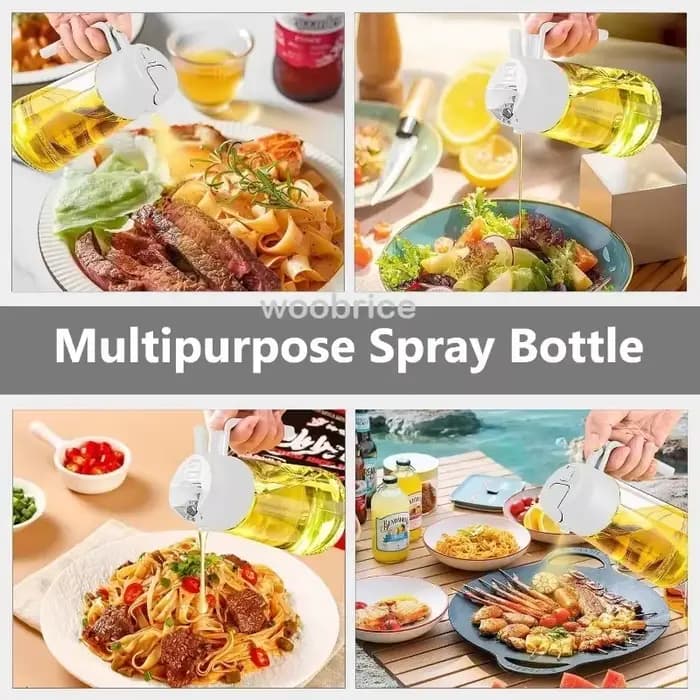 Bouteille de pulvérisation d'huile en verre, vaporisateur d'huile de cuisine pour la cuisson, bouteille de stockage d'huile d'olive Anti-fuite pour BBQ, salade, Steak, fournitures de cuisine