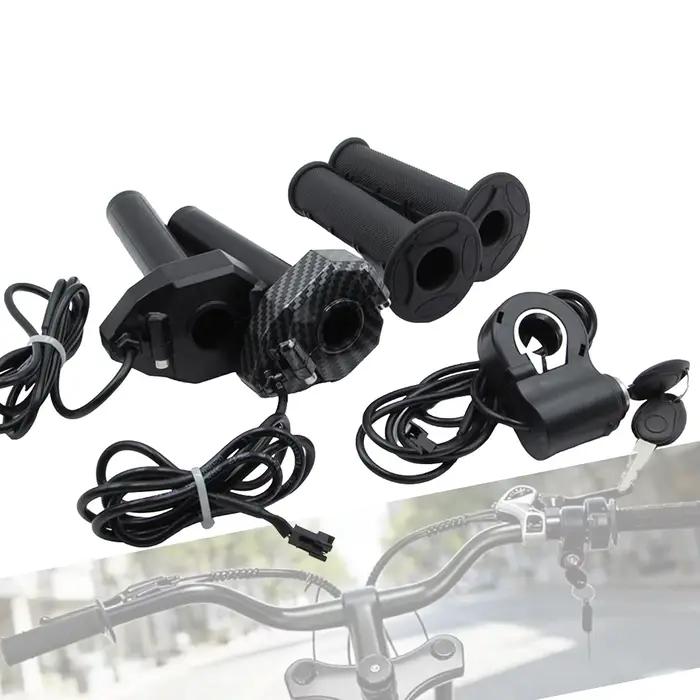 Poignée d'accélérateur complète pour vélo électrique avec roulement à billes et interrupteur à clé pour moto tout-terrain électrique Ridstar Q20Q20Pro/H20