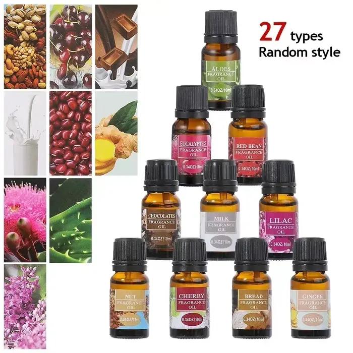 Huile parfumée 10 ml, longue durée, soluble dans l'eau, extrait de plantes, fleurs, arômes naturels, huile essentielle pour diffuseur