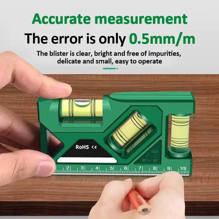 Mini jauge de niveau de haute précision, mesure horizontale et verticale, MeaccélérRuler, rapporteur, maison, portable, magnétique, jauge de poche