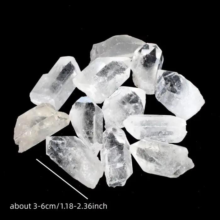 Cristaux de quartz clair de 1oz/3oz/5oz, pointes de quartz clair brutes, collection et enseignement de spécimens de matières premières cristallines de haute qualité