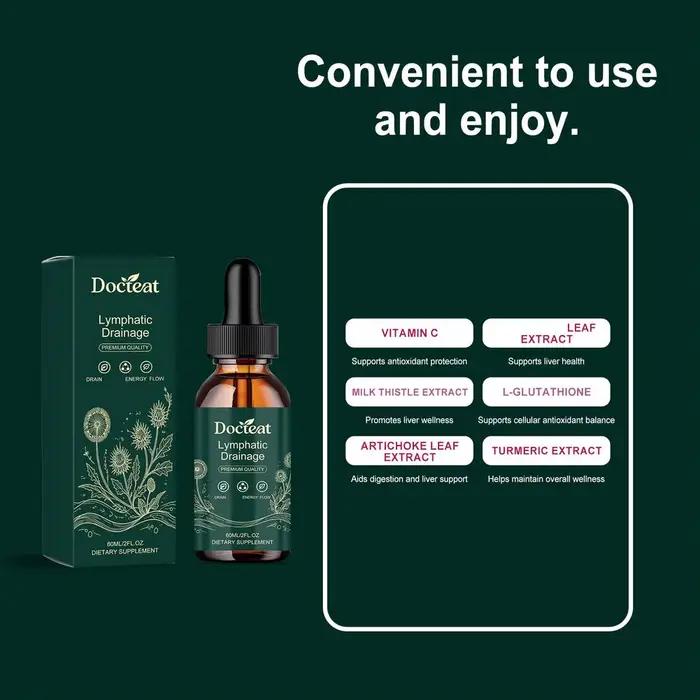 Gouttes de soutien au drainage lymphatique à base de plantes 60 ml