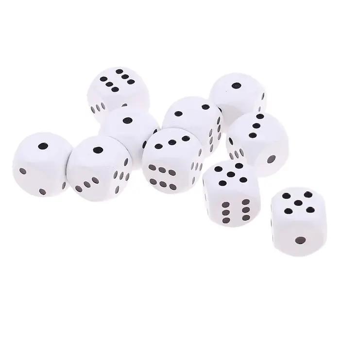 Dés en bois à 6 faces pour jeux de rôle, jeux de guerre britanniques, jeux de rôle Raf, 20mm, 10 pièces