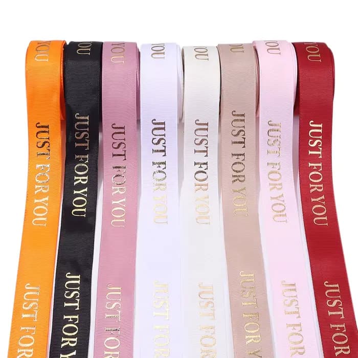 Rouleau de ruban en Polyester imprimé juste pour vous, 10 mètres/rouleau, rubans d'emballage de 25mm pour fête de mariage, décoration d'emballage cadeau faite à la main