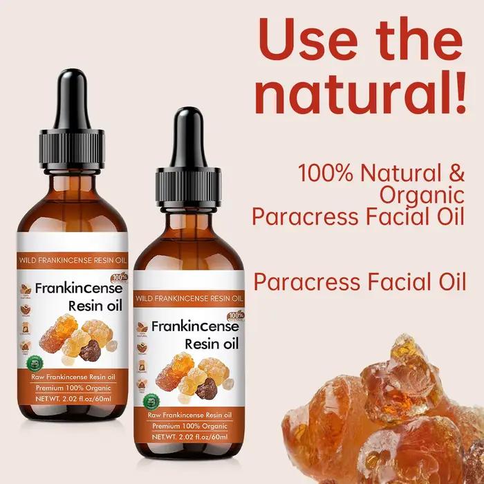 Huile pour le visage à la résine d'encens biologique 60 ml - Formule 100% pure et brute