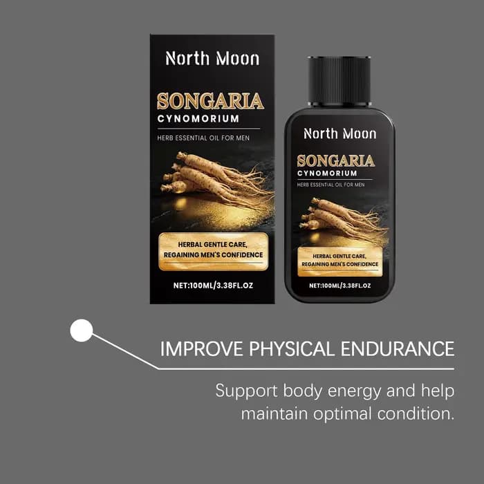 Huile Essentielle de Massage Corporel pour Hommes North Moon Herbal, Hydratation Profonde, Nourrissante Douce, Absorption Rapide, Huiles de Massage Apaisantes et Soignantes