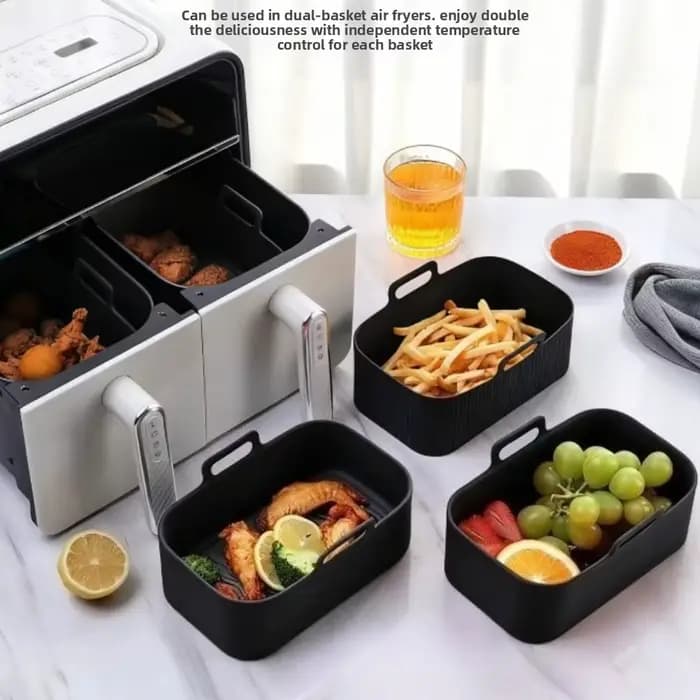 Lot de 2 doublures de panier pour friteuse à air Ninja F400 451, en silicone antiadhésif réutilisable