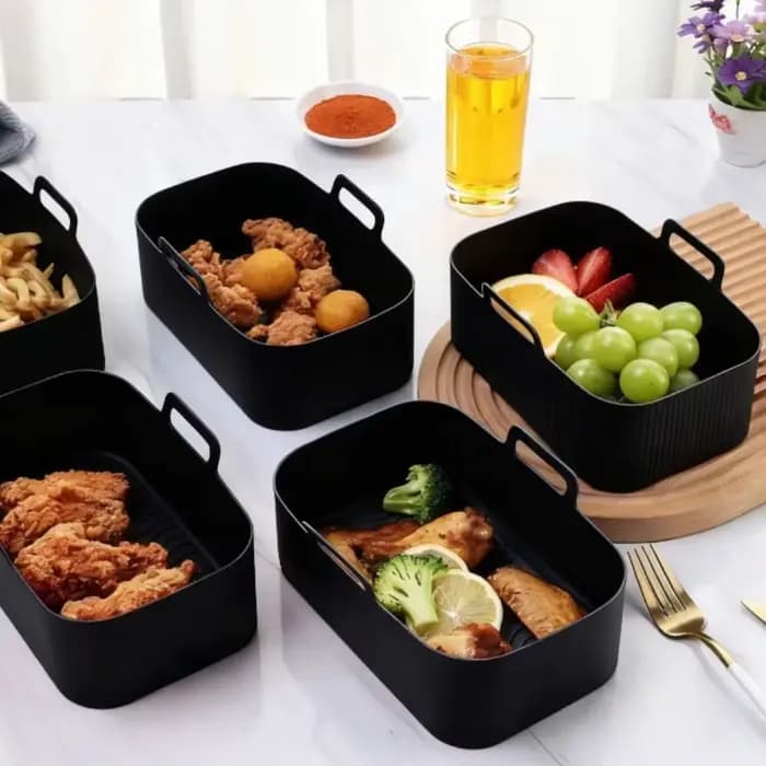 Lot de 2 doublures de panier pour friteuse à air Ninja F400 451, en silicone antiadhésif réutilisable