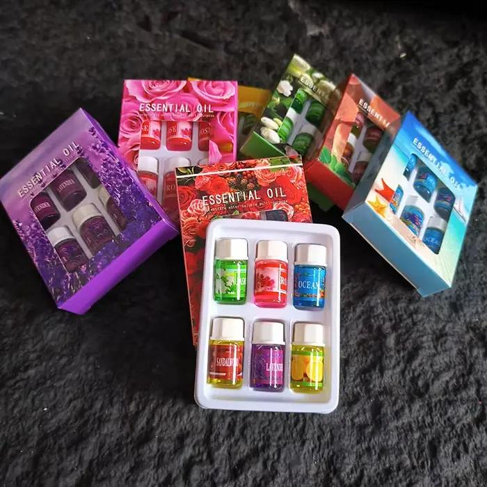 6/12 Boîtes de 3 ml d'huiles essentielles naturelles hydrosolubles aromatiques pures à base de plantes, lavande, jasmin, diffuseur de roseaux, humidificateur, aromathérapie