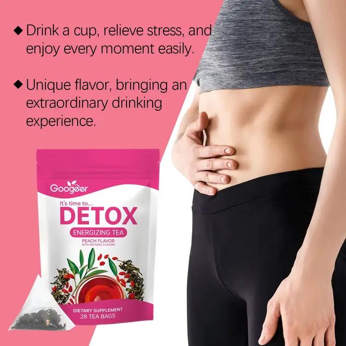 Googeer 28 sachets de thé détoxifiant aux herbes pour soulager l'abdomen