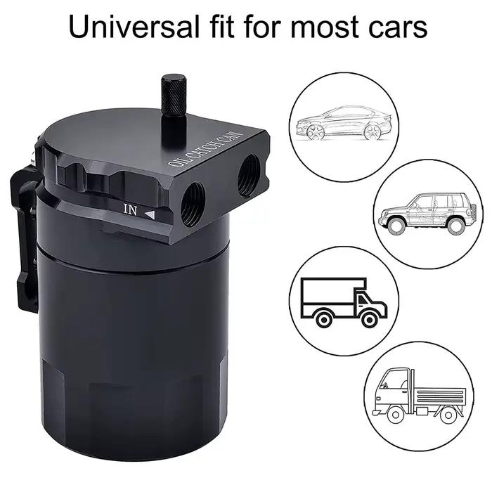 Boîte de récupération d'huile, reniflard universel, réservoir de carburant, réservoir à déflecteur en aluminium, séparateur d'huile de voiture de 300ML, Kit de capture avec filtre à Air Sport