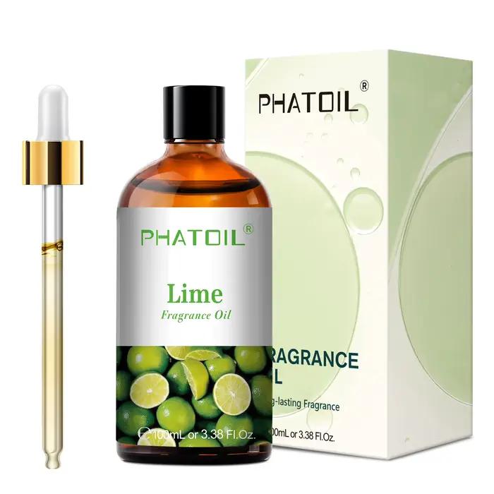 PHATOIL 100ml huile parfumée d'aromathérapie avec compte-gouttes en verre citron noix de coco fraise cerise pastèque