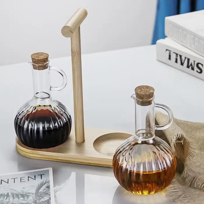 Pot à huile en verre résistant à la chaleur de 300ml