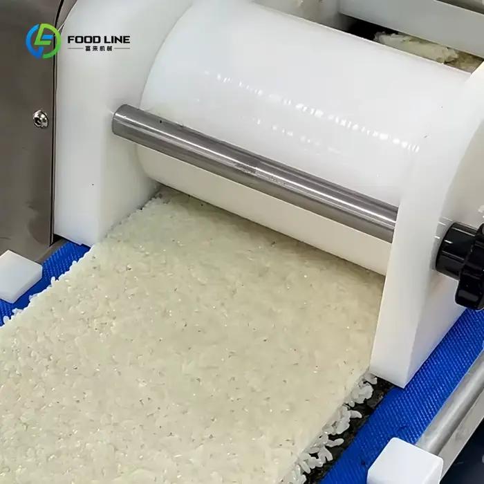 Machine à faire des rouleaux de sushi équipée d'un PLC personnalisé, composants de base stables pour la production commerciale dans les restaurants et les boulangeries