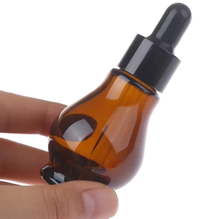 Compte-gouttes en verre brun africain HI avec pipent pour huile essentielle