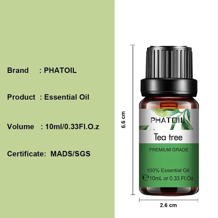 PHATOIL 10ml huile essentielle de gingembre pour bougies de parfum faisant Spa Massage humidificateur Rose jasmin aiguilles de pin mandarine thym