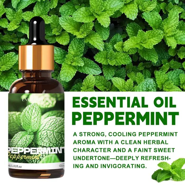Huile essentielle naturelle de menthe poivrée