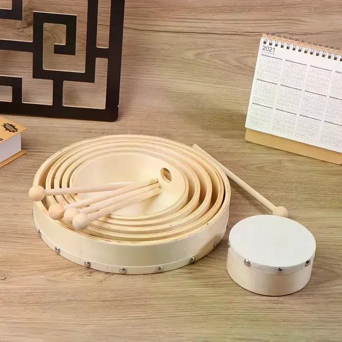 Tambours à cadre 4/6/7/8/9/10 pouces, tambour à main en bois avec ensemble de baguettes de tambour, jeu de musique, jouet éducatif pour enfants, Instrument de Percussion