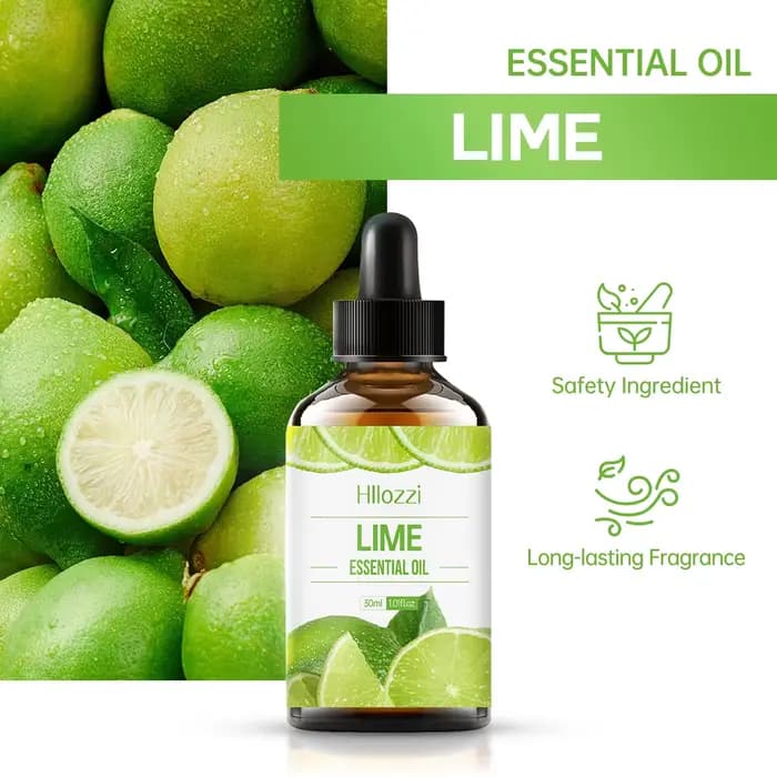 Huile essentielle de citron vert 30ml, huile essentielle de plante pure, utilisation multifonctionnelle, diffuseur d'aromathérapie, humidificateur, savon, huile essentielle de fruits