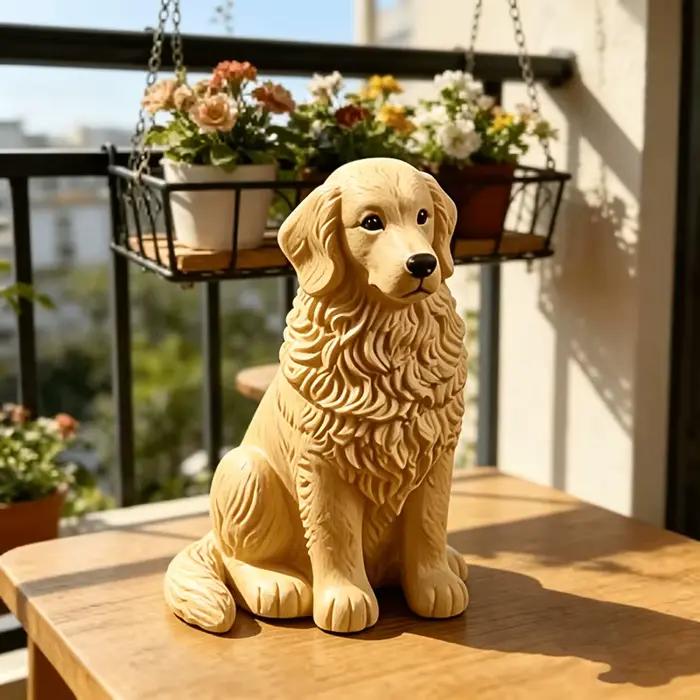 Moule en silicone pour chien pour béton, DIY, Golden Retriever, Samoyed, Teckel, moule à bougie, moule à chiot en plâtre, résine, ciment, décoration d'intérieur