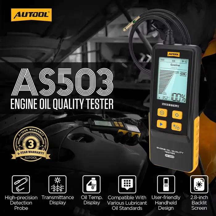 AUTOOL AS503 testeur d'huile moteur de voiture affichage numérique portable sonde de détection de haute précision outil de test de détecteur de qualité d'huile