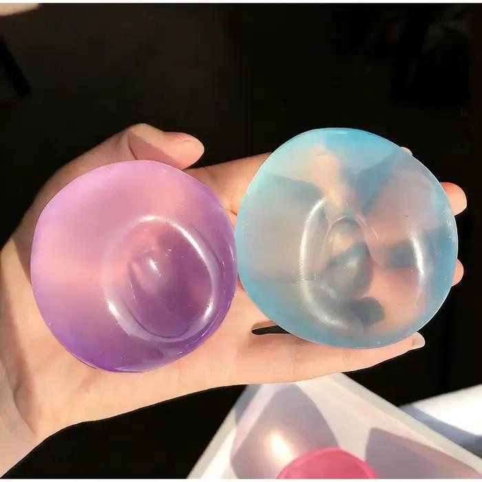 Balle anti-stress ultra-claire en huile de coco, à remontée lente, malléable, sensorielle, douce, non collante, pour le bureau