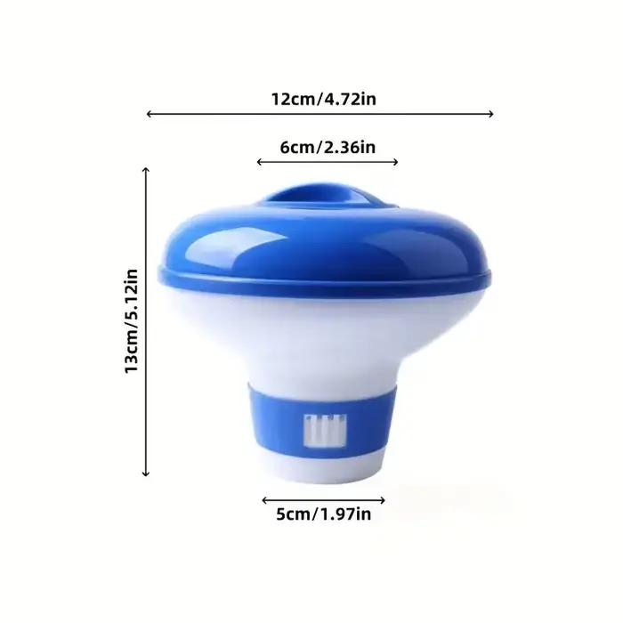 Distributeur de chlore flottant miniature réglable, durable pour piscines intérieures et extérieures