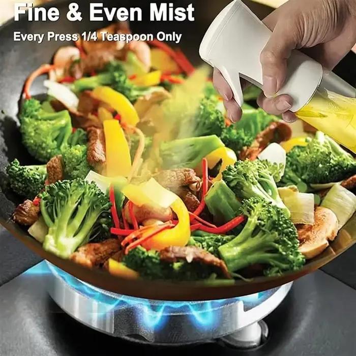 Spray d'huile pour la cuisine, distributeur d'huile de salade de pulvérisation d'huile d'olive pour pulvérisateur d'huile et de vinaigre, flacon pulvérisateur de friteuse à Air, bouteilles d'huile