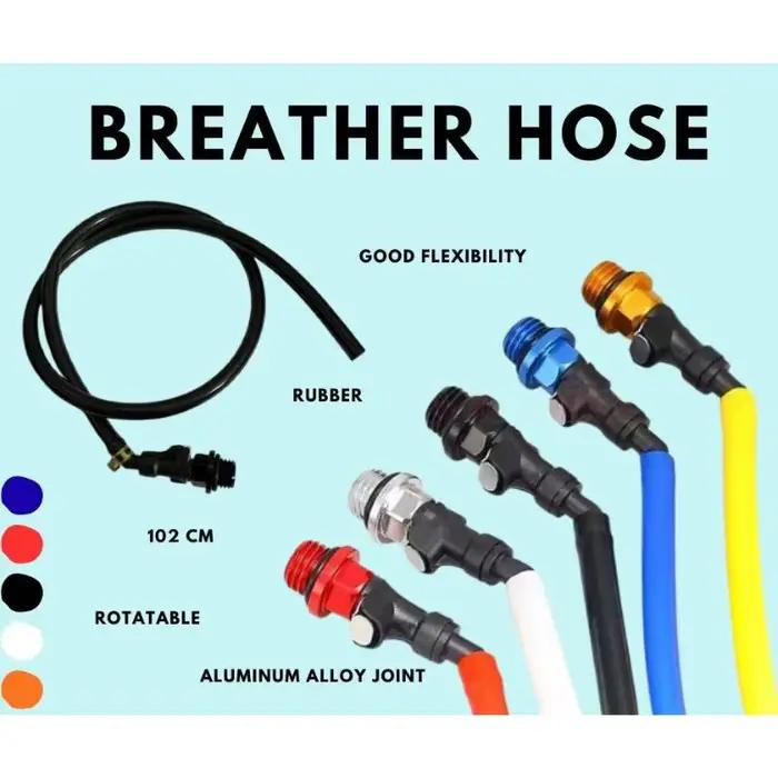 Respirateur de moto avec tuyau |   Radiateur modifié en caoutchouc pour moto, becquet d'huile