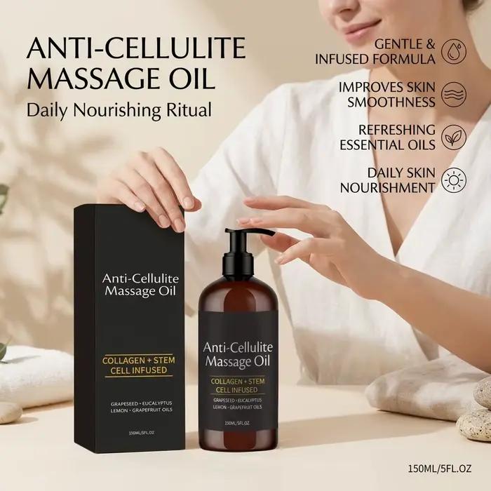 Huile Essentielle Revitalisante pour Massage, Détente Musculaire, Apaisement de la Peau, Éclaircissement, Amélioration de l'Élasticité Cutanée, Huile Hydratante au Collagène pour le Corps