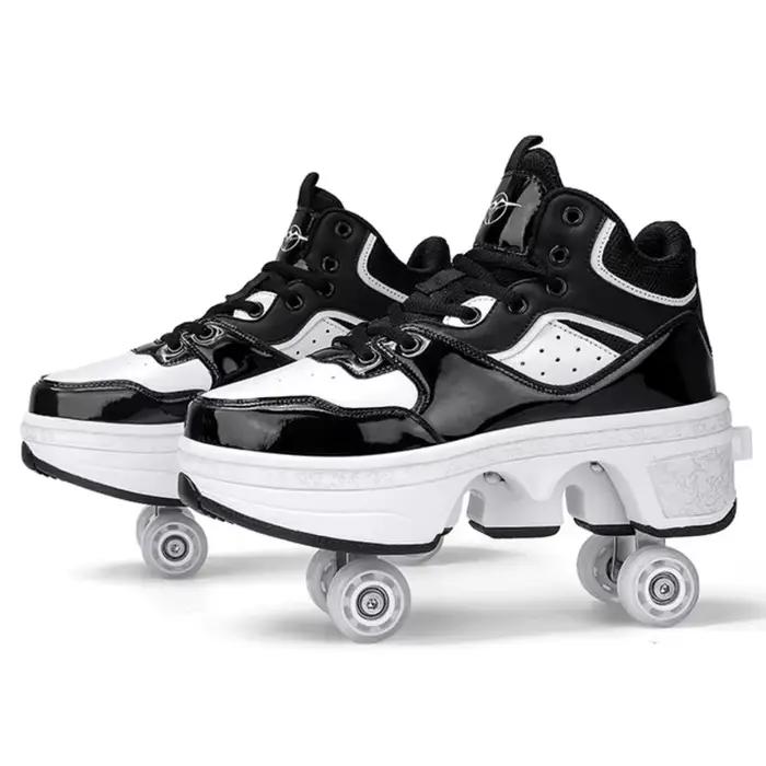 Patins à roulettes à quatre roues pour enfants, chaussures de sport et de loisirs, pour garçons et filles, pour adultes