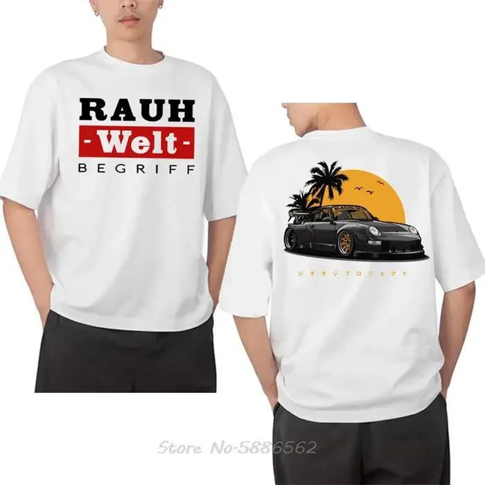 Rauh Welt rétro Turbo RWB 993 T-shirt unisexe coton T-shirt surdimensionné Fitness t-shirts imprimer hauts vêtements pour hommes graphique Streetwear