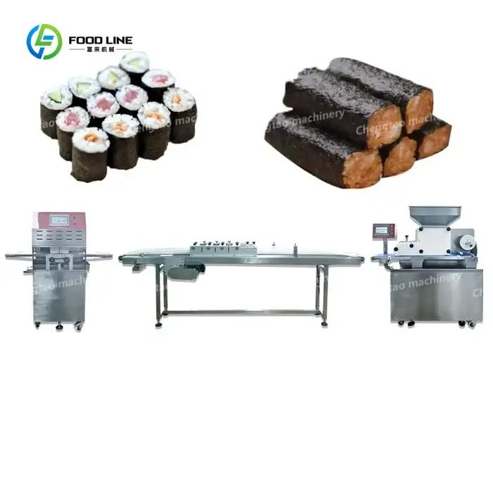 Machine à faire des rouleaux de sushi équipée d'un PLC personnalisé, composants de base stables pour la production commerciale dans les restaurants et les boulangeries