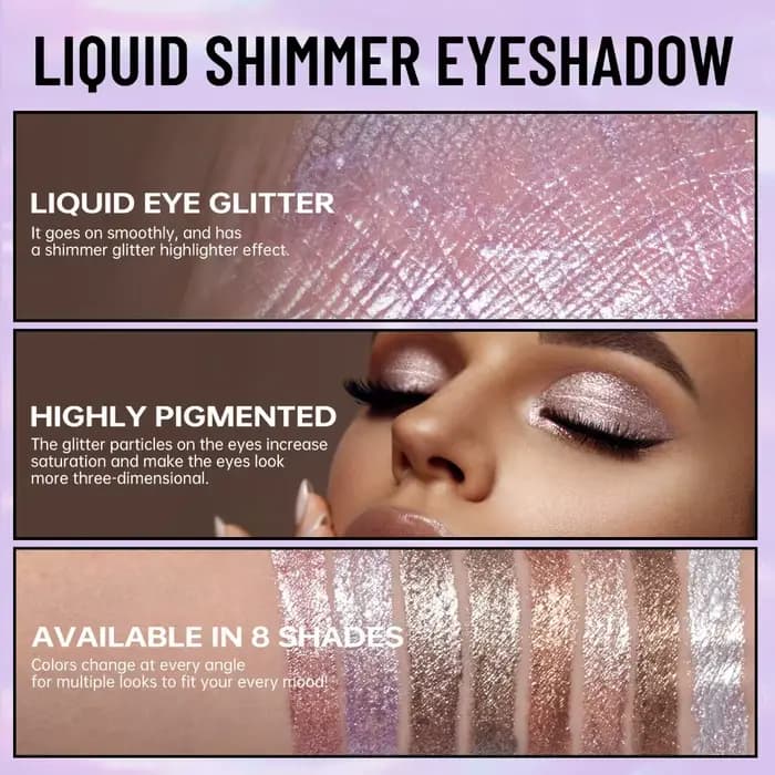 Fard à paupières liquide nacré, maquillage naturel Smokey argent scintillant, ombres diamant pour paupières, surligneur de beauté imperméable