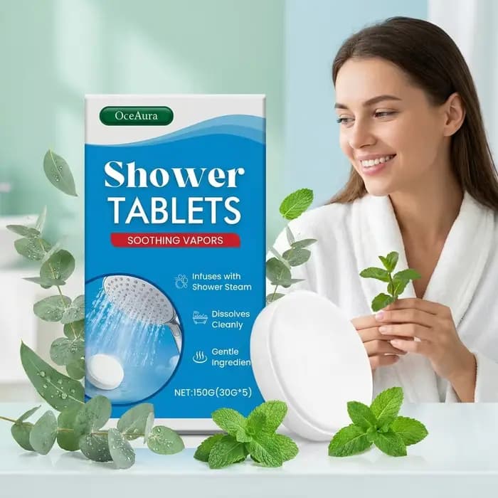 Tablettes de douche aromathérapeutiques hydratantes, anti-stress et anti-fatigue, relaxantes, nettoyantes douces, apaisantes et lissantes