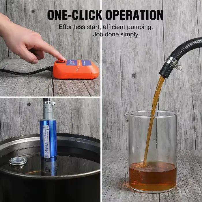Pompe à huile et à eau, capable de pomper à la fois de l'eau et du carburant, moteur en cuivre pur, pompe à huile avec boîtier en alliage
