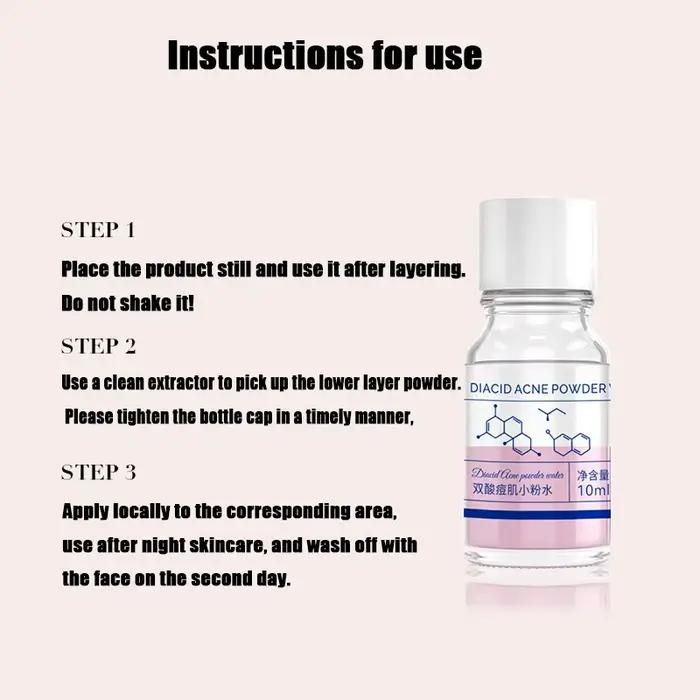 Essence d'acné concentrée d'acide salicylique rose de 10 ml - contenant