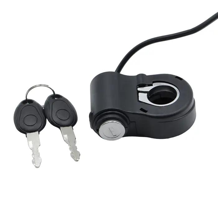 Poignée d'accélérateur complète pour vélo électrique avec roulement à billes et interrupteur à clé pour moto tout-terrain électrique Ridstar Q20Q20Pro/H20
