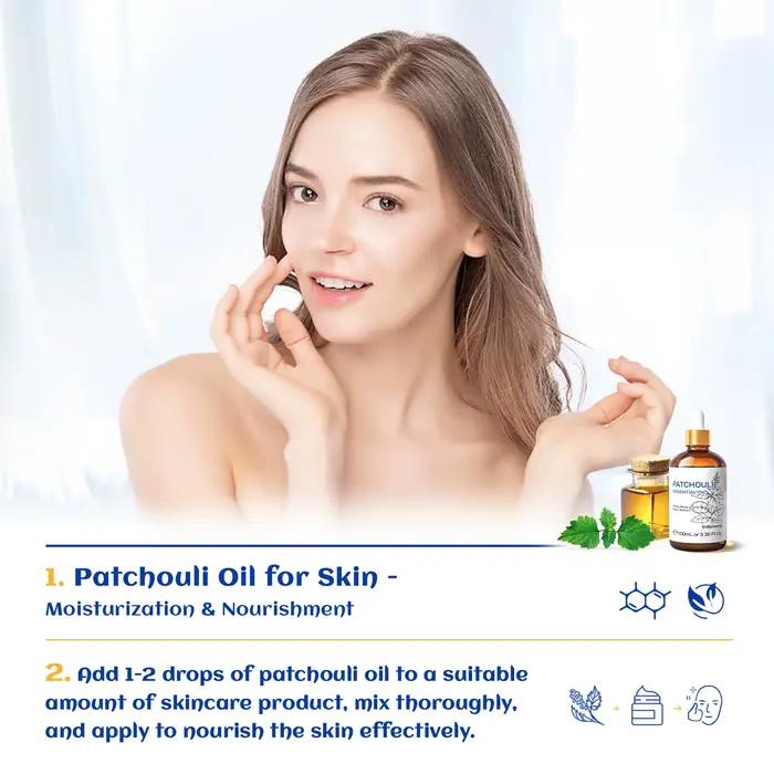 HIQILI Huile essentielle de patchouli 100 ml pour après-shampoing