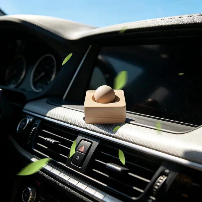 Diffuseur d'huiles essentielles en bois pour voiture