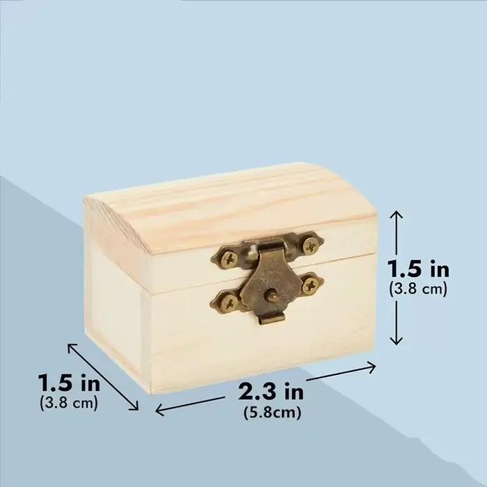 Petites boîtes en bois avec couvercle à charnière
