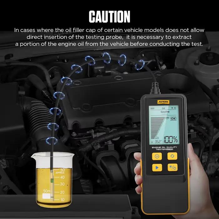 AUTOOL AS503 testeur d'huile moteur automobile analyseur d'huile lubrifiante moteur Diesel outil de détection de sonde de tuyau outils d'inspection de voiture