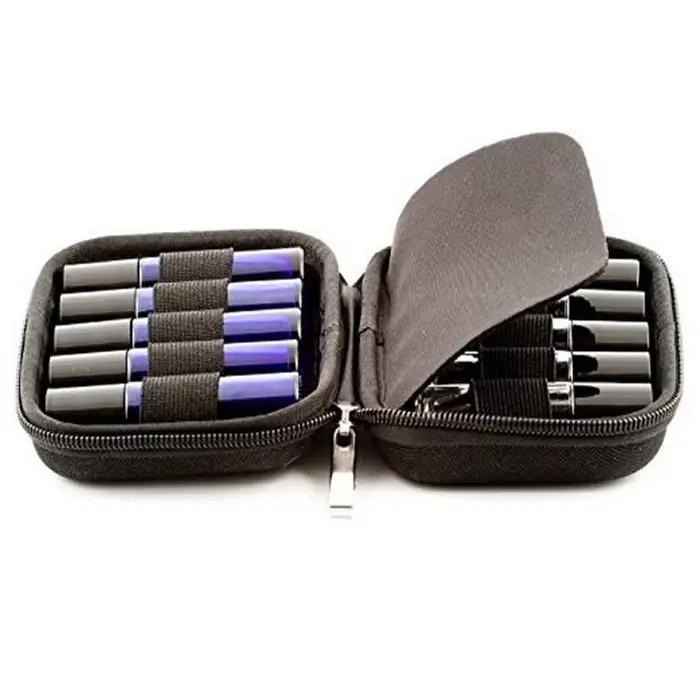 1pc 10 emplacements pour flacons d'huiles essentielles universels de 10 ml à 15 ml, sac de rangement pour huiles aromatiques, organiseur de flacons, boîte de transport en EVA, étui à maquillage