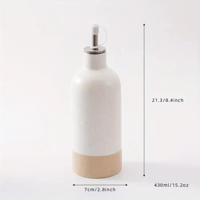 Bouteille distributrice d'huile d'olive en céramique avec goutte-à-goutte