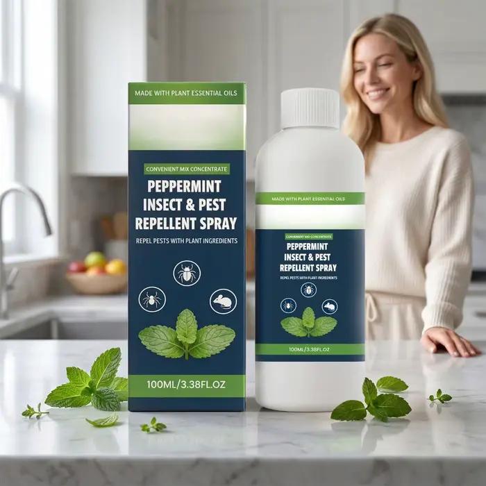 Spray Répulsif Concentré Contre les Nuisibles Huile Naturelle de Citronnelle et Menthe Poivrée Anti-Insectes Araignées Rongeurs Pour Jardin Intérieur Sûr pour les Animaux de Compagnie
